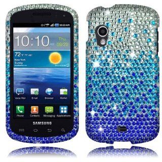 Samsung Stratosphere i405 Blue Waterfall Full Diamond Cell Phones & Accessories