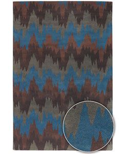 Hand tufted Contemporary Mandara Wool Area Rug (5 X 8)