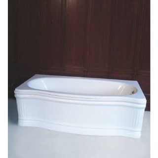 Herbeau Creations Berain Bleu Pattern Drop In Tub 0701 08 White   Drop In Bathtubs  