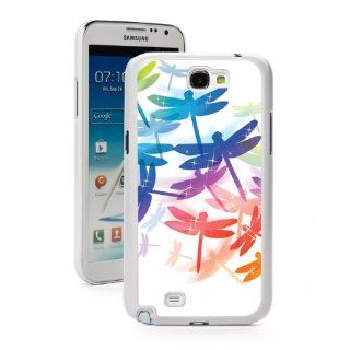 Samsung Galaxy Note 2 II White Hard Case Cover FW23 Colorful Dragonfly Design Cell Phones & Accessories