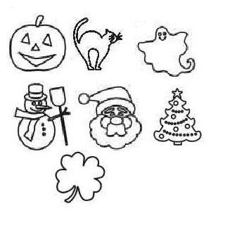 Holiday Burpo Rubber Stamps, Snazaroo, for Face and Body Paint, Halloween, Christmas and St. Patrick's Day Toys & Games