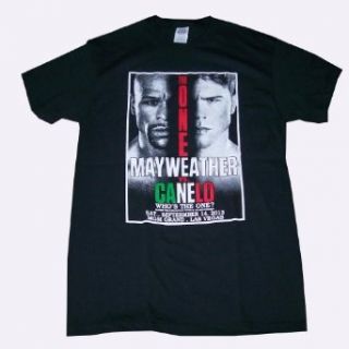 Mayweather vs. Canelo "The One" Black Graphic Print T Shirt (Small) at  Mens Clothing store