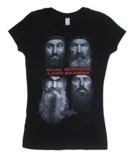 Real Women Love Beards   Duck Dynasty Juniors T shirt Junior 2XL   Black