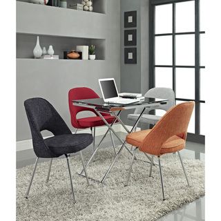 Saarinen Style Tweed Fabric Side Chairs (set Of 4)