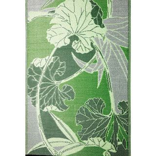 Blossom Green And Grey Indoor/ Outdoor Mat (4 X 6)