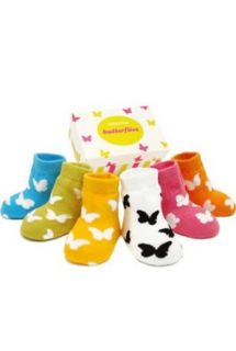 Trumpette Butterfly Six Pack Toddler Socks Clothing