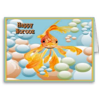 Norooz Greeting Card With Goldfish