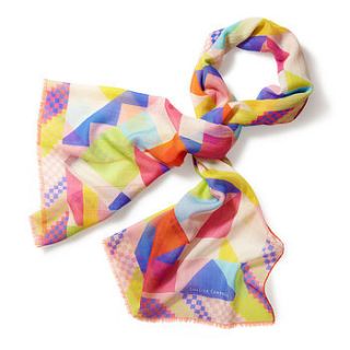 savoy pop long silk cashmere scarf by collier campbell