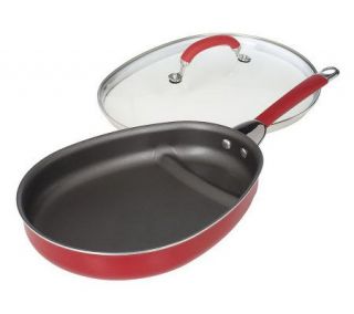 Ming Tsai 12 Oval Nonstick Fusion Pan with Glass Lid —