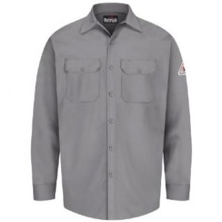 Men's Bulwark Work Shirt   EXCEL FR 100% Cotton   7 oz X Large Silver Grey