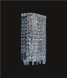 Ibiza Design 4 Light 18" Rectangular Chrome Wall Sconce Bathroom Vanity Light Fixture with European or Swarovski Crystal SKU# 10339    