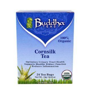 Cornsilk Tea   Organic Herbs   24 Bleach Free Tea Bags  Herbal Teas  Grocery & Gourmet Food
