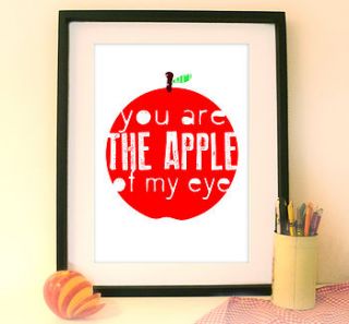 'apple of my eye' print by olivia sticks with layla