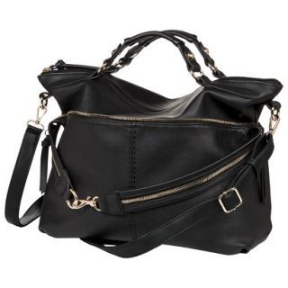 Melie Satchel Handbag with Removable Crossbody Strap   Black
