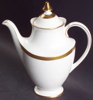 Royal Doulton Royal Gold Coffee Pot & Lid, Fine China Dinnerware   Bone,Gold Enc