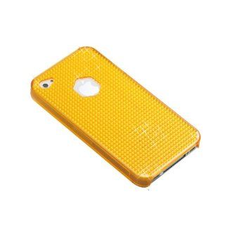 KEYDEX iPhone 4, iPhone 4S Crystal Diamond Style Back Case Cover Skin  Transparent Orange Cell Phones & Accessories