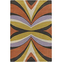 Hand tufted Plush Mandara Wool Rug (79 X 106)