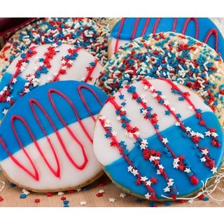 Red, White And Blue Star Sprinkled Cookies