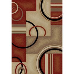 Generations Contemporary Red Area Rug (6 7 X 9 6)