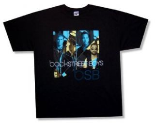 Adult Backstreet Boys Tri Color Tour 2008 (St. John's   Seattle) Black T Shirt (X Large) Clothing