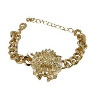 Rihanna Lion Head Bracelet Gold Tone Jewelry