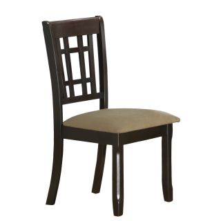 Cappuccino Finished Padded Side Chairs (set Of 2)