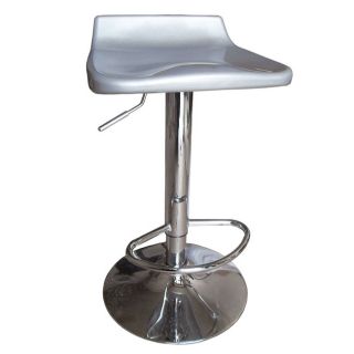 Sybill Adjustable Silver Chrome Finish Air Lift Stools (set Of 2)