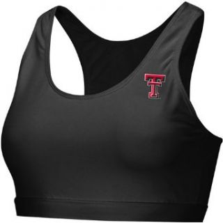 NCAA Texas Tech Red Raiders Women's Studio Sports Bra   Black (Large) Clothing