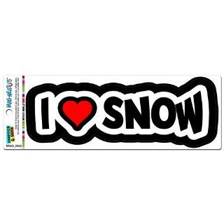 I Love Heart Snow   Winter Skiing Snowboard MAG NEATO'STM Automotive Car Refrigerator Locker Vinyl Magnet Automotive