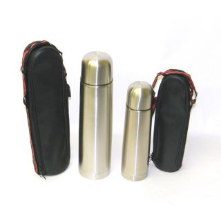 Prime Pacific 1 Liter / .5 Liter Stainless Steel Beverage Thermos Flask with carry case Prime Pacific Flasks & Thermos
