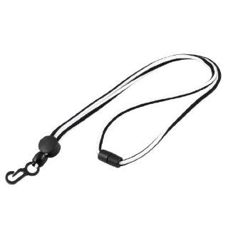 16.9" Long Black White Stripe Office Badge Card Name Tag Wallet Hanging Strap Sports & Outdoors