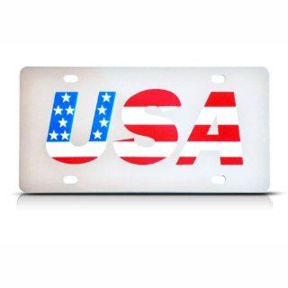 Usa Mirror Finish Metal Novelty Stainless Steel License Plate Sign Tag Wall Sign Automotive