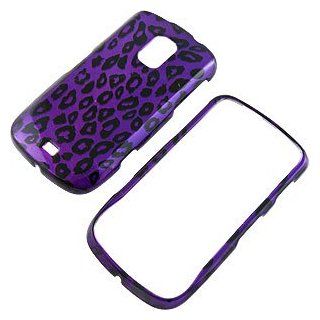 Purple Leopard Print Protector Case for Samsung Galaxy S Lightray 4G R940 Cell Phones & Accessories