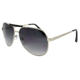 Unisex Silver Purple/black lens Aviator Sunglasses