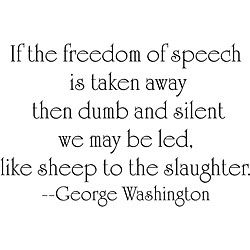 George Washington Freedom Of Speech Vinyl Wall Art Quote