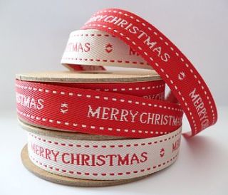 woven christmas ribbon spool by paper and string