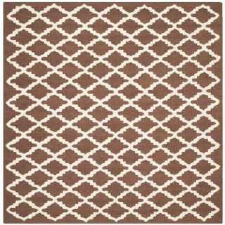Safavieh High Low Handmade Cambridge Moroccan Dark Brown Wool Rug (6 Square)