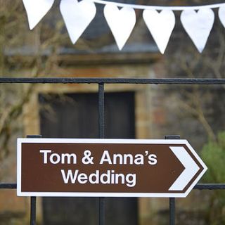 personalised wedding sign by jonny's sister