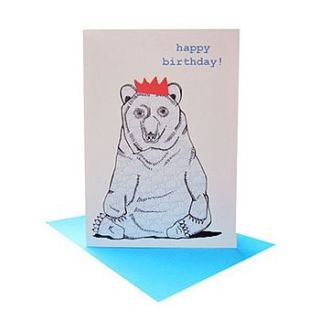 birthday bear card by martha and hepsie
