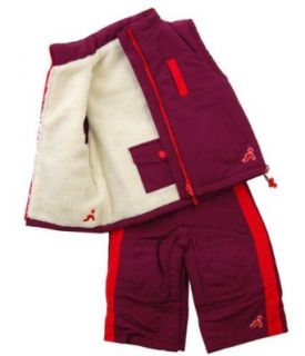Krawler Childrens winter Fleece Vest and Pants set (3T, Plum) Clothing