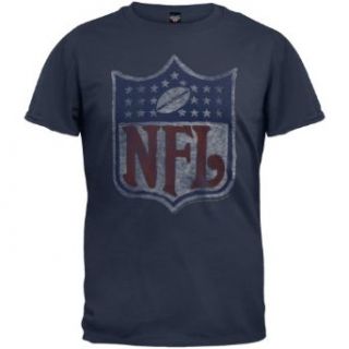 National Football League   Mens Logo Kick Off Soft T shirt Small Dark Blue Clothing