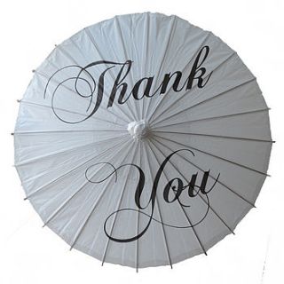 ‘thank you’ wedding paper parasol by clouds and currents