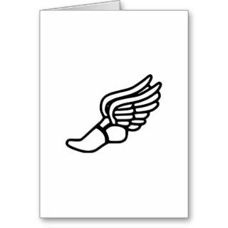 Running Shoe With Wings Greeting Card