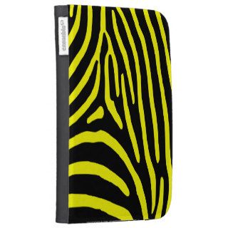 Yellow Zebra Stripes Kindle 3 Covers