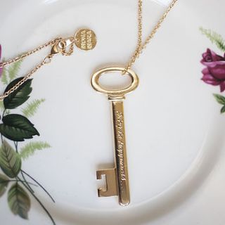 'key to happiness' necklace by mona mara