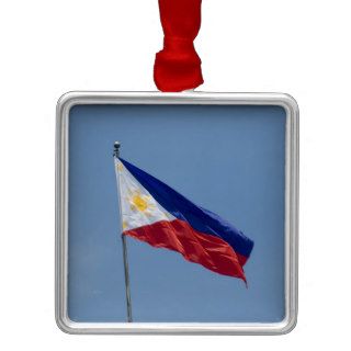 Philippines Flag (3) Christmas Tree Ornaments