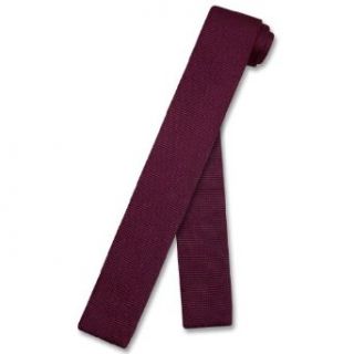 Biagio KNITTED Neck Tie Solid BURGUNDY Color Men's NeckTie at  Mens Clothing store