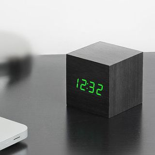 black cube click clock by gingko electronics