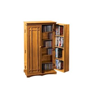 Media Storage Cabinet   Honey Oak
