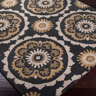 Hand tufted Grey Mosse New Zealand Wool And Viscose Rug (2 X 3)
